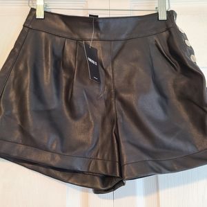 Faux Leather Shorts